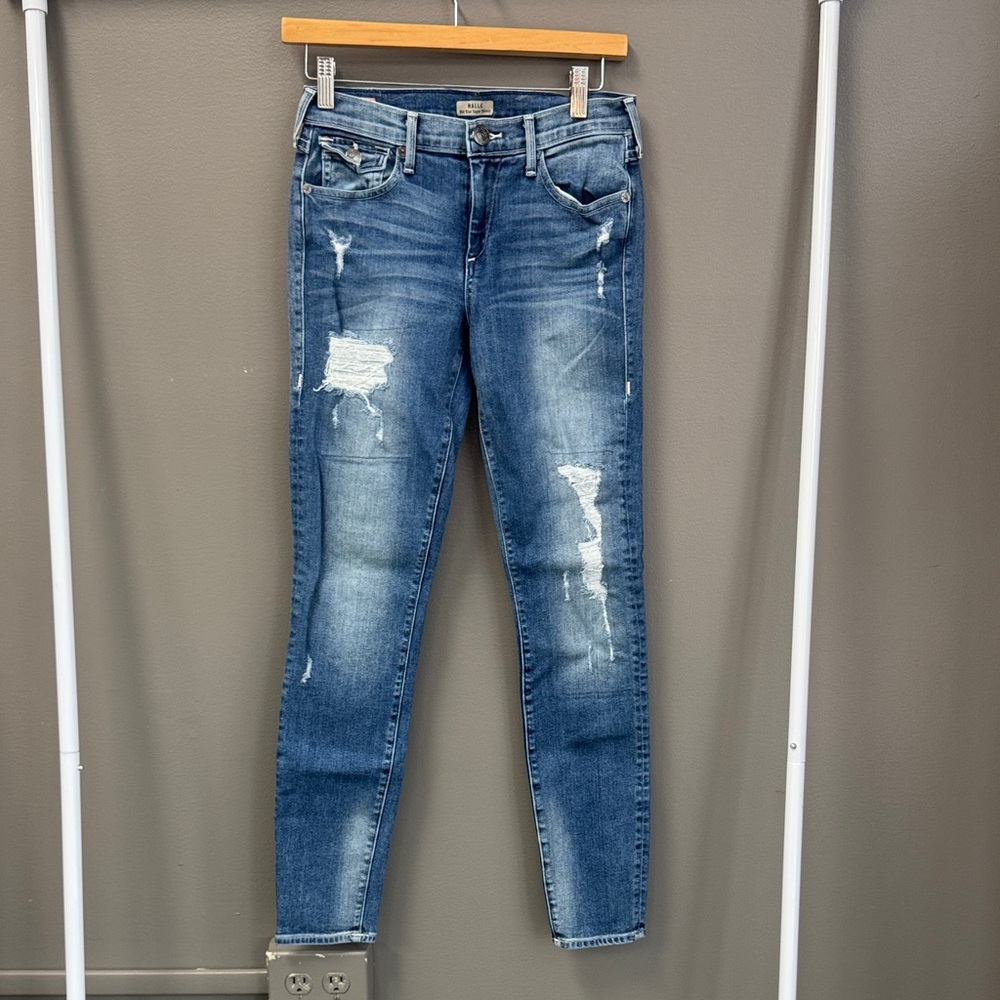 True Religion Blue Distressed Skinny Jeans